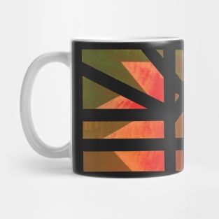 View of  Abstract Christmas flower in Orange hue Mug